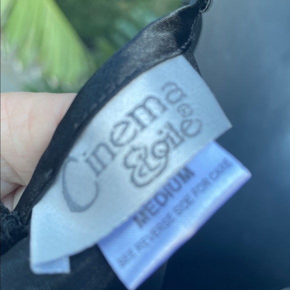 Leopard trim, satin slipped dress or nightgown - Picture 4 of 7